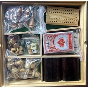 Winter Soft Dreams 7-in-1‎ Game Set With Wooden Box Great For Holidays Christmas